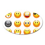 Smilies Emoji Magnet (Oval)