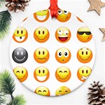 Smilies Emoji Round Ornament (Two Sides)