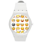 Smilies Emoji Round Plastic Sport Watch (M)