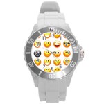 Smilies Emoji Round Plastic Sport Watch (L)