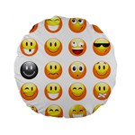 Smilies Emoji Standard 15  Premium Flano Round Cushion 