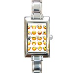 Smilies Emoji Rectangle Italian Charm Watch