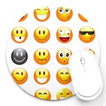 Smilies Emoji Round Mousepad