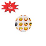 Smilies Emoji 1  Mini Button (10 pack) 