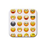 Smilies Emoji Rubber Coaster (Square)