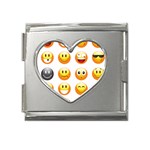 Smilies Emoji Mega Link Heart Italian Charm (18mm)