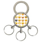 Smilies Emoji 3-Ring Key Chain