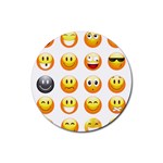 Smilies Emoji Rubber Round Coaster (4 pack)