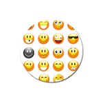 Smilies Emoji Magnet 3  (Round)