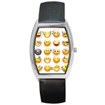 Smilies Emoji Barrel Style Metal Watch