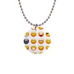 Smilies Emoji 1  Button Necklace