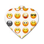 Smilies Emoji Dog Tag Heart (One Side)