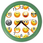 Smilies Emoji Color Wall Clock