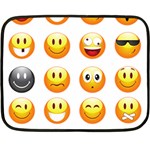 Smilies Emoji Double Sided Fleece Blanket (Mini)