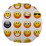 Smilies Emoji Large 18  Premium Round Cushion 