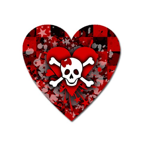 Skull Romance  Magnet (Heart) from ArtsNow.com Front