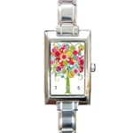 tree001 Rectangular Italian Charm Watch