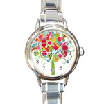 tree001 Round Italian Charm Watch