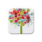 tree001 Rubber Square Coaster (4 pack)