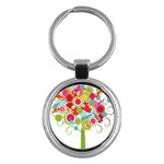 tree001 Key Chain (Round)