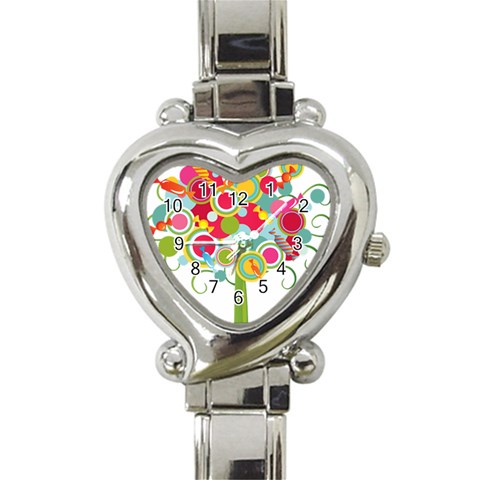 tree001 Heart Italian Charm Watch from ArtsNow.com Front