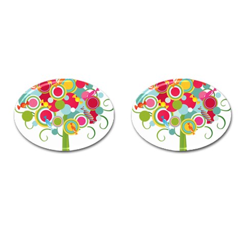 tree001 Cufflinks (Oval) from ArtsNow.com Front(Pair)