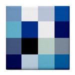  Blue squares ceramic wall tile / Tile Coaster / Tile trivet