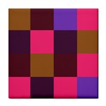 Color squares 1 ceramic wall tile / Tile Coaster / Tile trivet