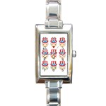 Uncle Sam Emoji Rectangle Italian Charm Watch