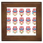 Uncle Sam Emoji Framed Tile