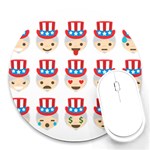 Uncle Sam Emoji Round Mousepad