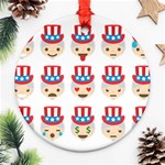 Uncle Sam Emoji Ornament (Round)