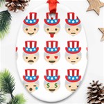 Uncle Sam Emoji Ornament (Oval)