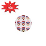 Uncle Sam Emoji 1  Mini Button (10 pack) 