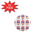 Uncle Sam Emoji 1  Mini Magnet (10 pack) 