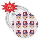 Uncle Sam Emoji 2.25  Button (10 pack)