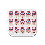 Uncle Sam Emoji Rubber Square Coaster (4 pack)