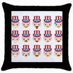 Uncle Sam Emoji Throw Pillow Case (Black)