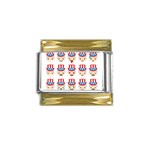 Uncle Sam Emoji Gold Trim Italian Charm (9mm)