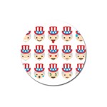 Uncle Sam Emoji Magnet 3  (Round)