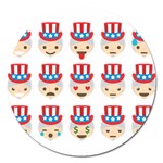 Uncle Sam Emoji Magnet 5  (Round)