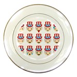 Uncle Sam Emoji Porcelain Plate