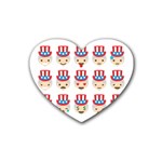 Uncle Sam Emoji Rubber Coaster (Heart)