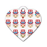 Uncle Sam Emoji Dog Tag Heart (One Side)