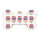 Uncle Sam Emoji Dog Tag Bone (One Side)