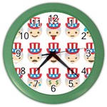 Uncle Sam Emoji Color Wall Clock