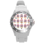 Uncle Sam Emoji Round Plastic Sport Watch (L)