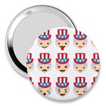 Uncle Sam Emoji 3  Handbag Mirror