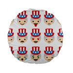 Uncle Sam Emoji Standard 15  Premium Round Cushion 