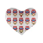 Uncle Sam Emoji Standard 16  Premium Heart Shape Cushion 